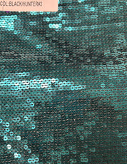 21016 BLACK/HUNTER#3 BOTTOM CARDEGAN DRESS GREEN HUNTER KNIT PANTS PARTY POLYESTER SEQUENCE OVER SHIRT SHORT SKIRT SPANDEX TOP VEST
