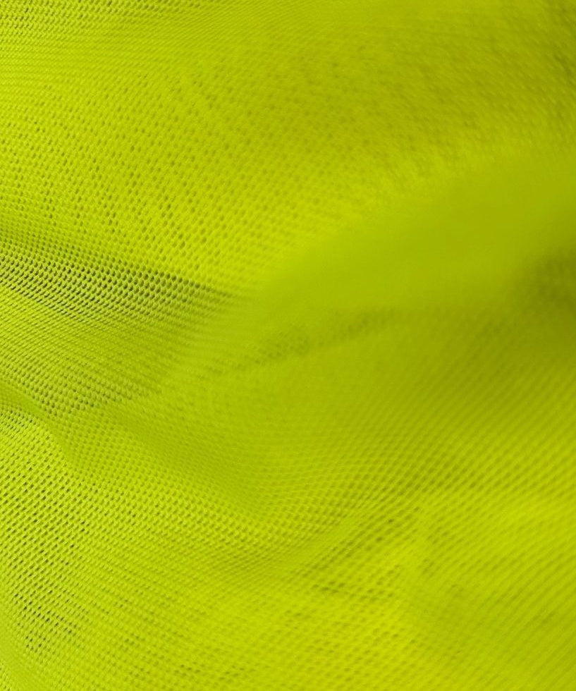 98600ZY NEON YELLOW#109 CLOSE OUT DRESS LOUNGEWEAR MESH NEON YELLOW POLYESTER POWER SHIRT SOLID SPANDEX SUBLIMATION SWIM WEAR TOP