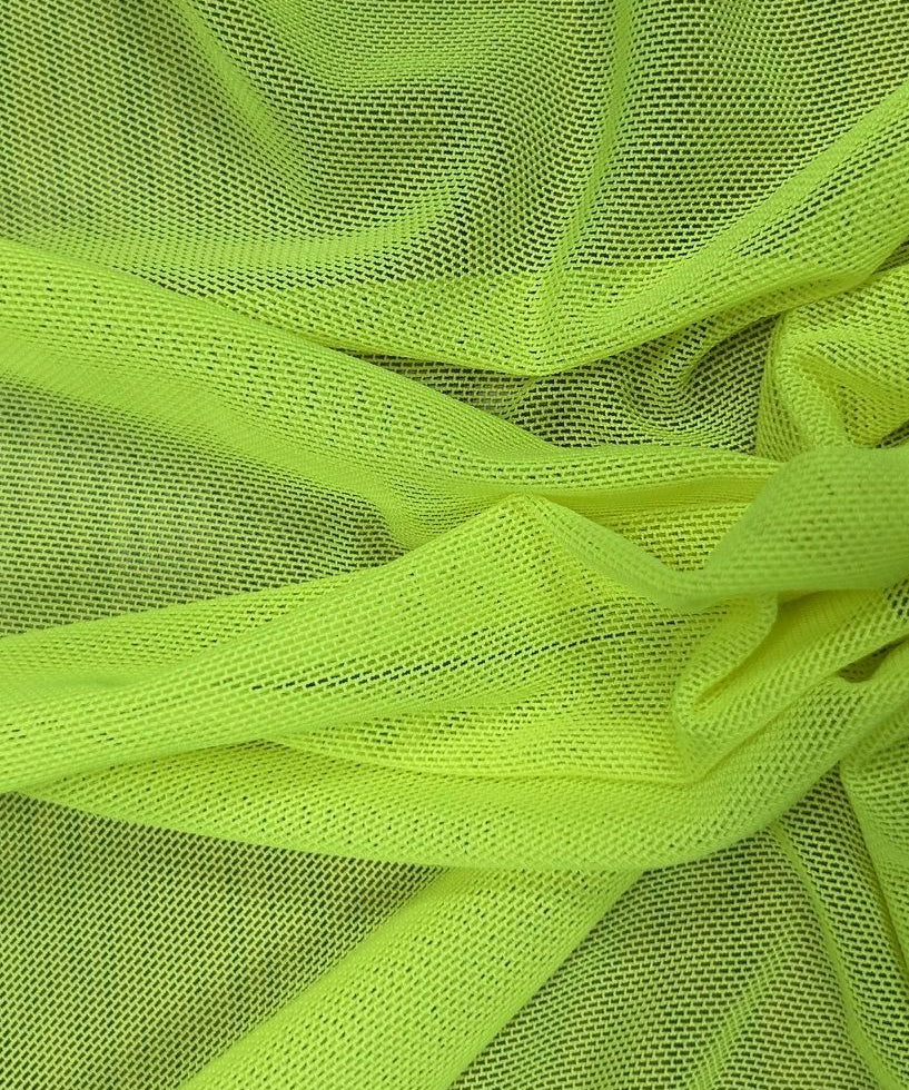 98600ZY NEON GREEN#110 CLOSE OUT DRESS LOUNGEWEAR MESH NEON GREEN POLYESTER POWER SHIRT SOLID SPANDEX SUBLIMATION SWIM WEAR TOP