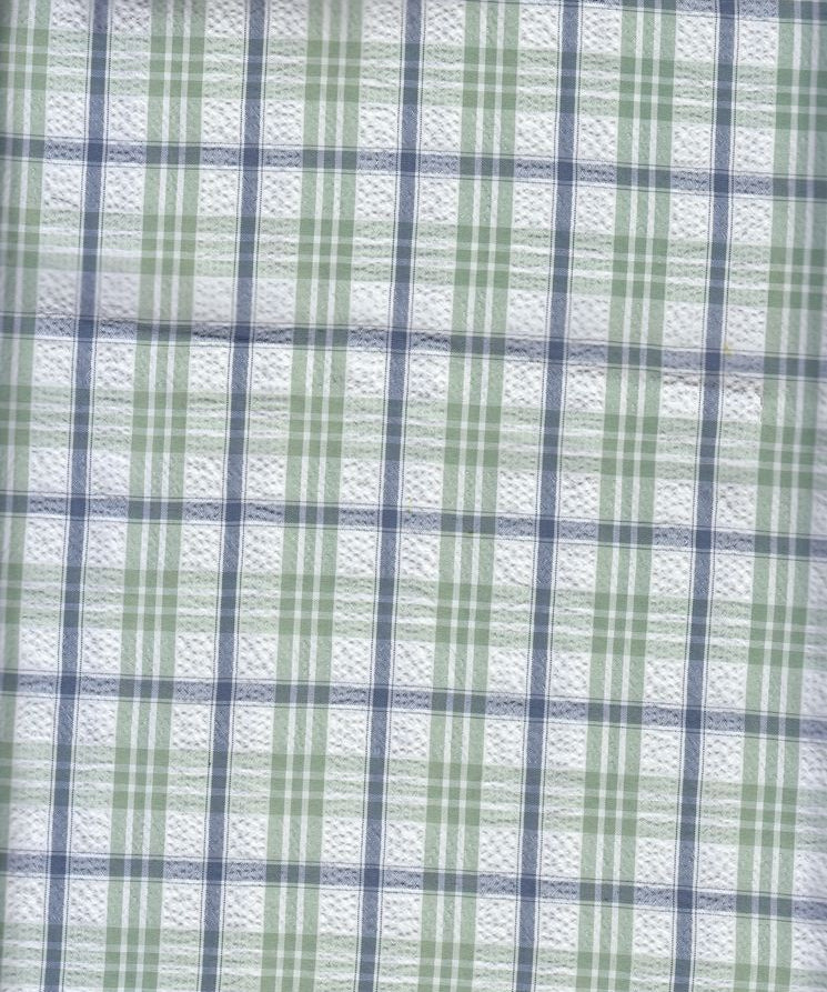 BLUE#1 BLUE CHECK DRESS PANTS POLYESTER RAYON SEERSUCKER SHIRT SHORT SKIRT TOP VEST WHITE WOVEN