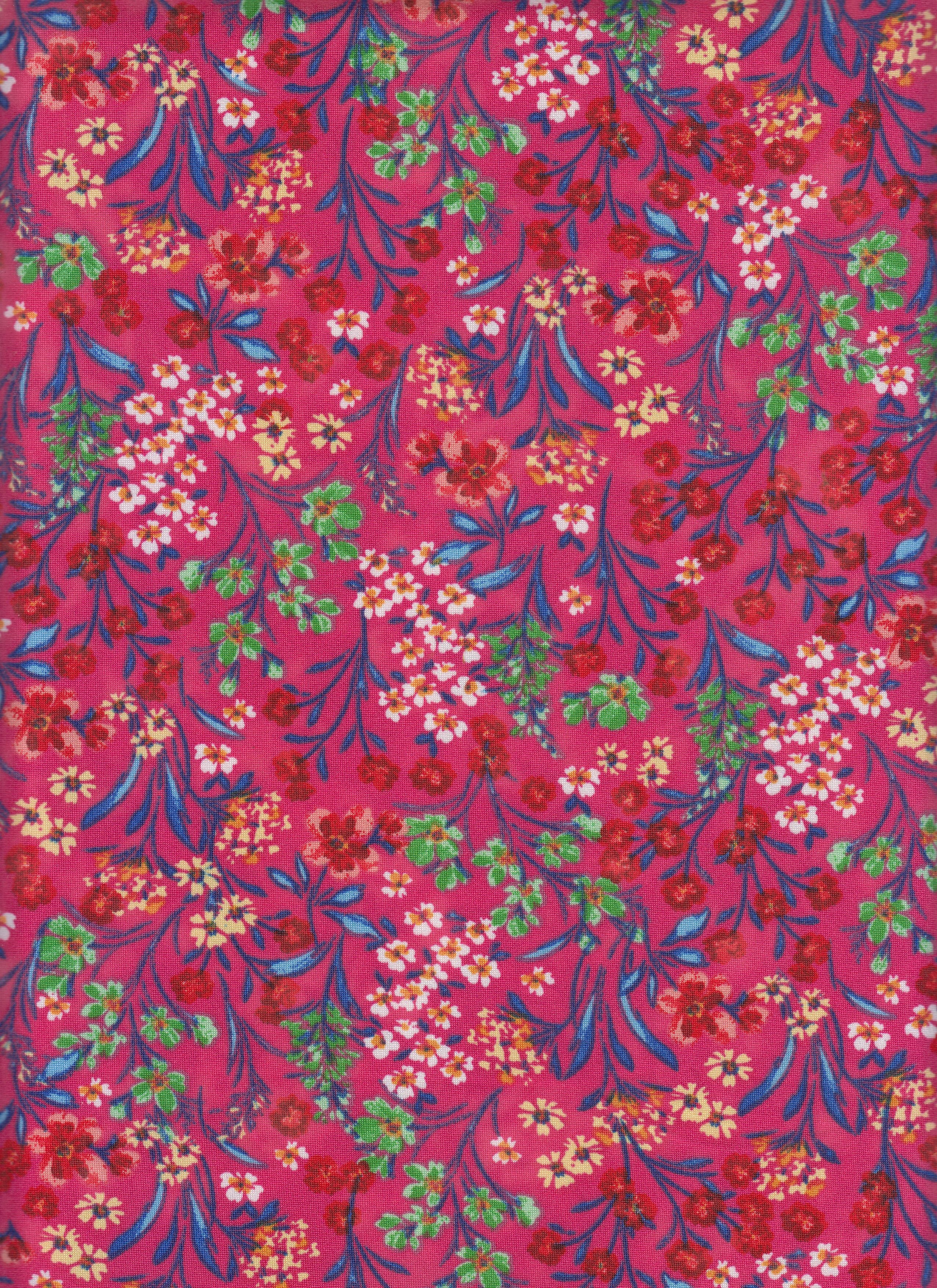 IW84028-13765 FUCHSIA/LIME#5 DRESS DTY NON BRUSH FLOWER FUCHSIA GREEN KNIT LEAF LIME PANTS POLYESTER SHIRT SKIRT SMALL SPANDEX TOP