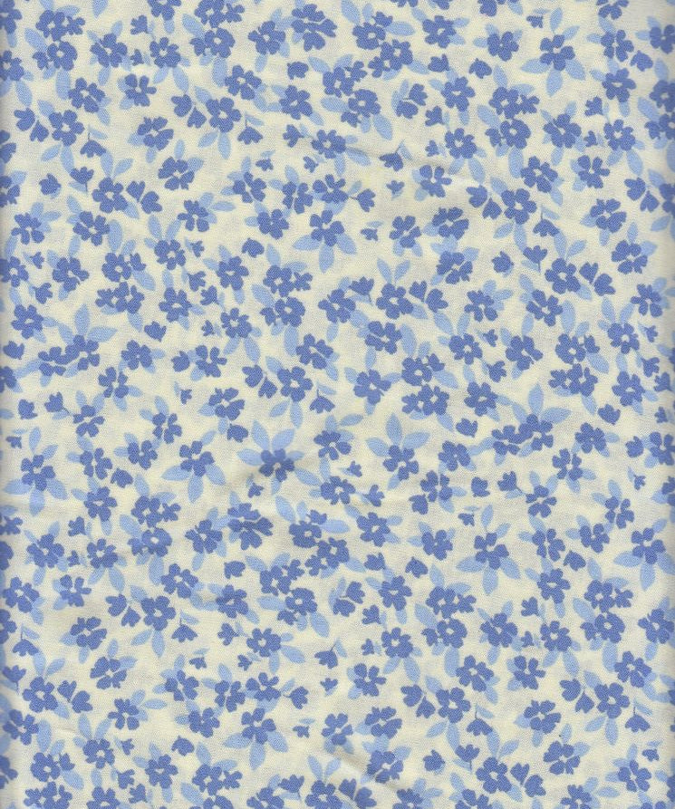 BLUE#10J BLUE DITSY FLOWER DRESS IVORY LEAF PANTS RAYON CHALLIS SHIRT SHORT SKIRT SMALL TOP WOVEN