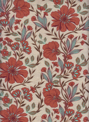 IW60006-14571 BEIGE/BURNT ORANGE#20 BEIGE BOTTOM CARDEGAN DRESS FLOWER LEAF MARBEL PRINTED MARBLE NYLON ORANGE PANTS RAYON SHIRT SHORT SKIRT TOP TROPICAL WOVEN