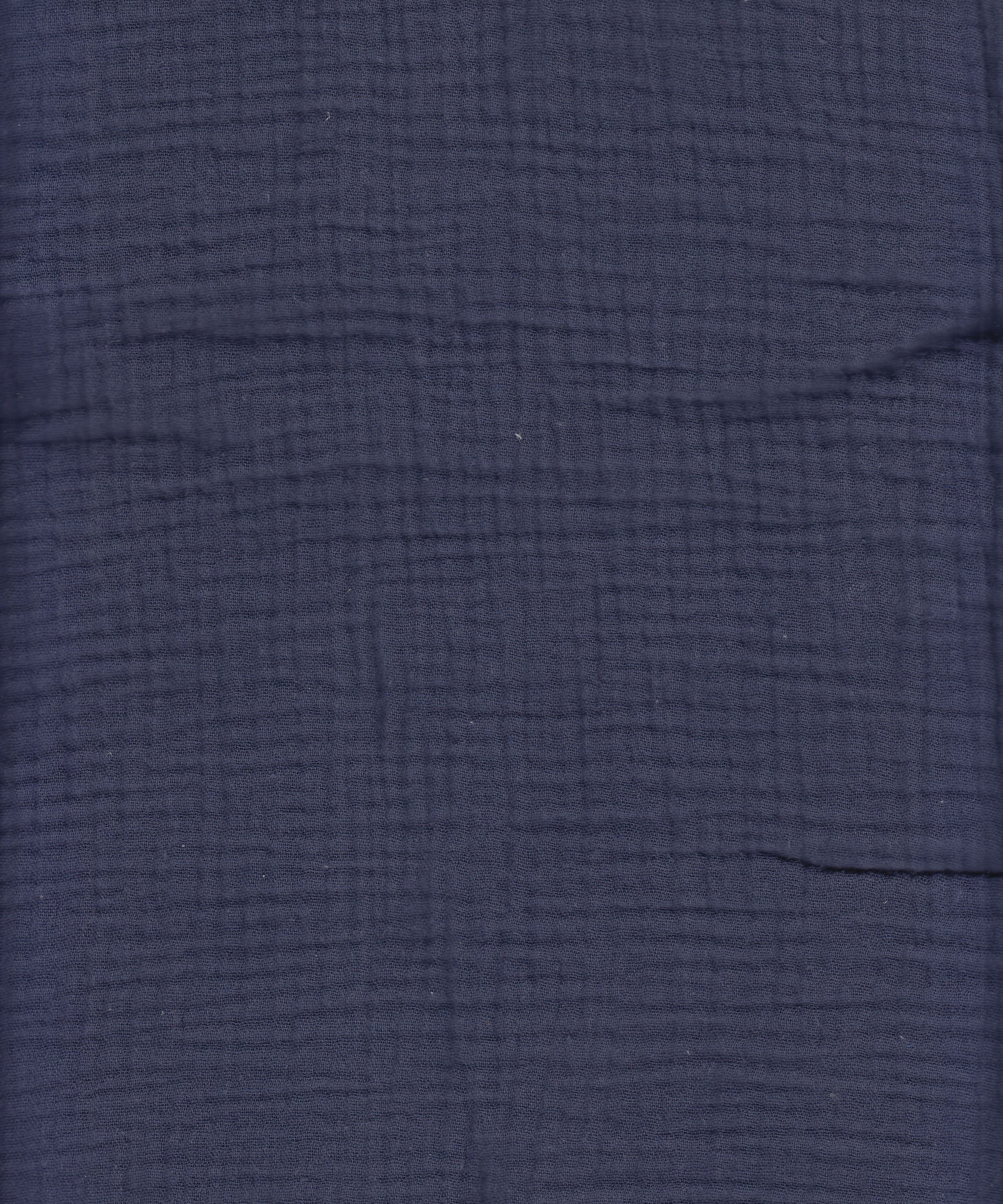 40123MC NAVY#105A BOTTOM CARDEGAN COTTON DOUBLE GAUZE DRESS NAVY PANTS SHIRT SKIRT SOLID TOP WOVEN