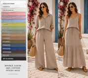 40123MC TAUPE#128 BABY CLOTHES SWADDLES BOTTOM CARDEGAN COTTON DOUBLE GAUZE DRESS LOUNGEWEAR PAJAMAS PANTS SCARVE WRAPS SHIRT SKIRT SOLID TAUPE TOP WARM WEATHER GARMENTS LAYERIN WOVEN