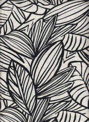 IW60006-14633 BLACK/IVORY#17Q BIG LEAF BOTTOM CARDEGAN DRESS MARBEL PRINTED MARBLE NYLON PANTS RAYON SHIRT SHORT SKIRT TOP TROPICAL WOVEN