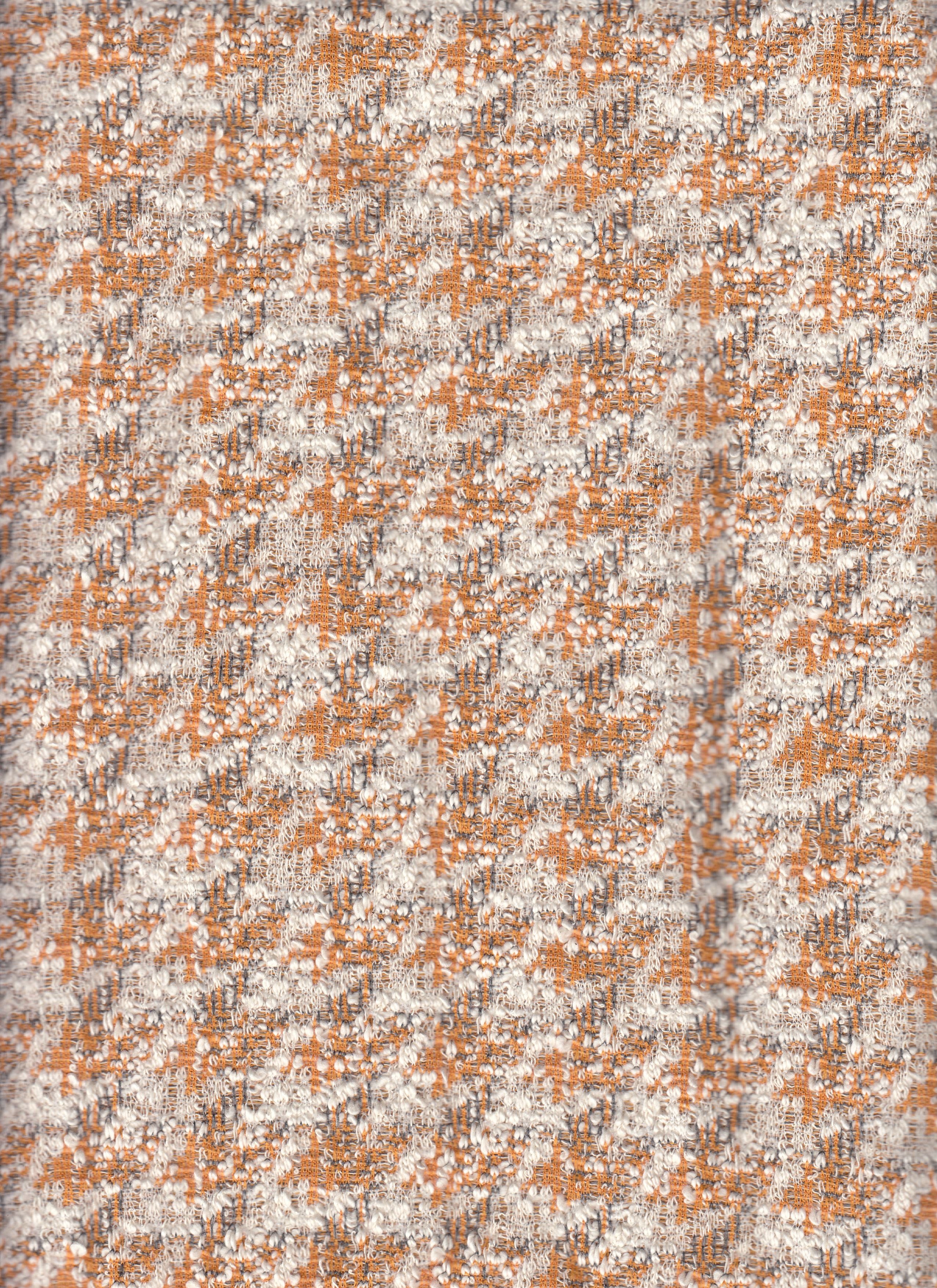 50506 ORANGE#3 BOTTOM BOUCLE CARDEGAN COTTON DRESS JACKET KNIT PANTS POLYESTER SKIRT SPANDEX SUITS YARN DYE
