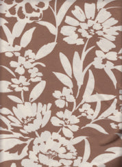 IW30412-14841 TAUPE/IVORY#5 BOTTOM DITSY FLOWER DRESS KNIT LEAF PANTS POLYESTER SKIRT SMALL SPANDEX TECHNO CREPE TOP