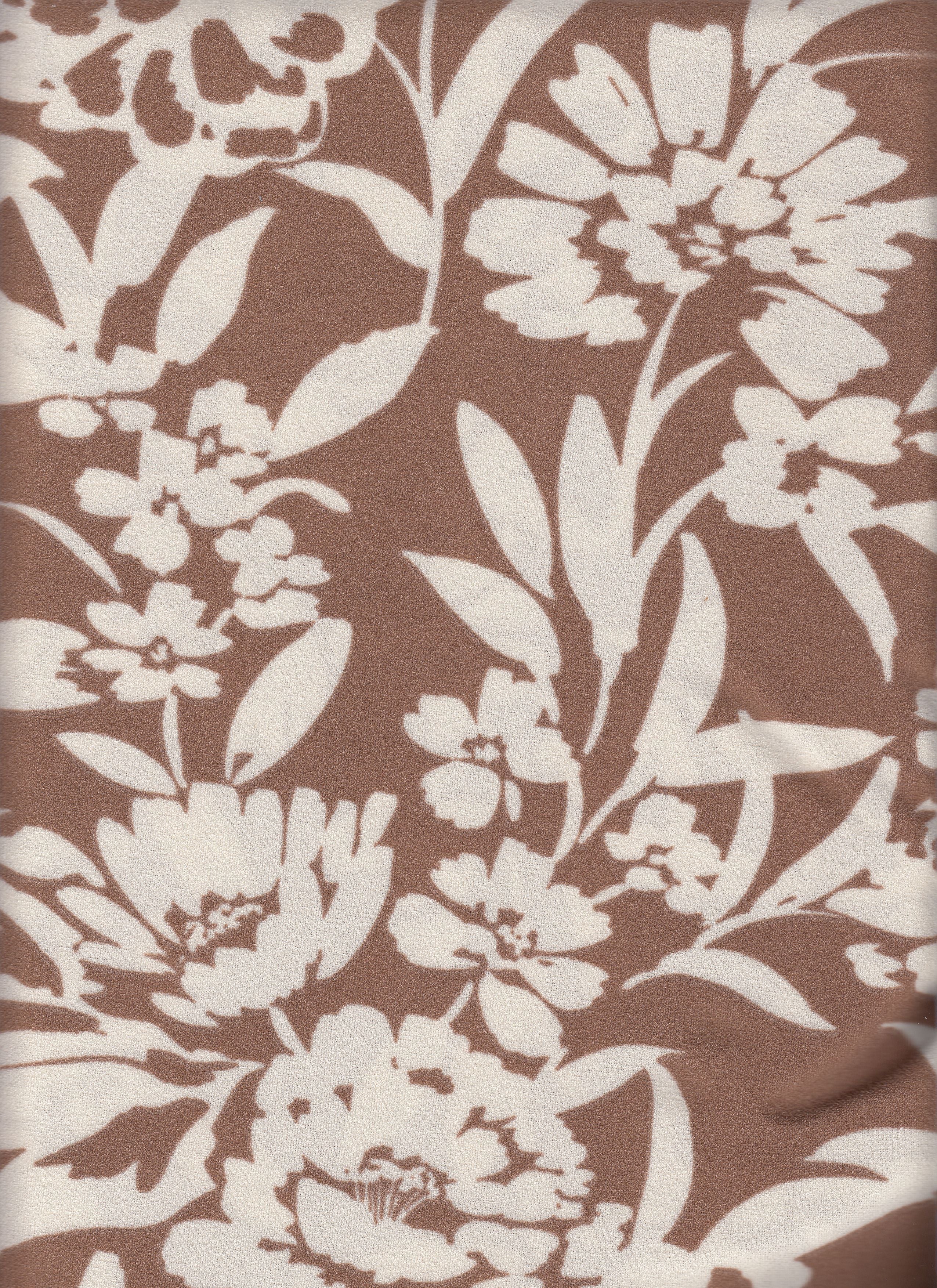 IW30412-14841 TAUPE/IVORY#5 BOTTOM DITSY FLOWER DRESS KNIT LEAF PANTS POLYESTER SKIRT SMALL SPANDEX TECHNO CREPE TOP