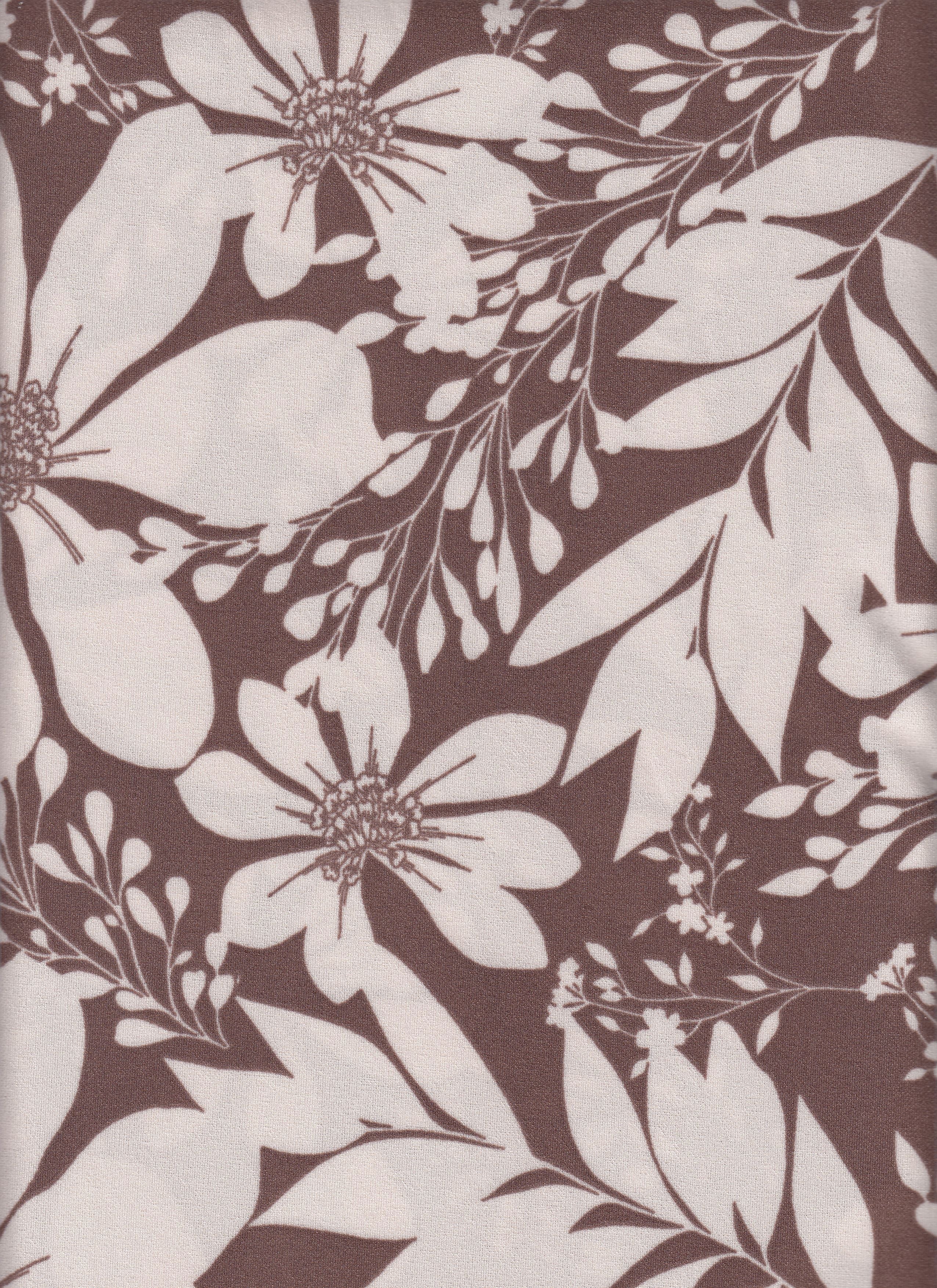 IW30412-14842 BROWN/IVORY#14 BOTTOM DITSY FLOWER DRESS KNIT LEAF PANTS POLYESTER SKIRT SMALL SPANDEX TECHNO CREPE TOP