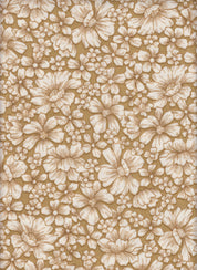 IW30412-14843 TAUPE/IVORY#12 BOTTOM DITSY FLOWER DRESS KNIT LEAF PANTS POLYESTER SKIRT SMALL SPANDEX TECHNO CREPE TOP