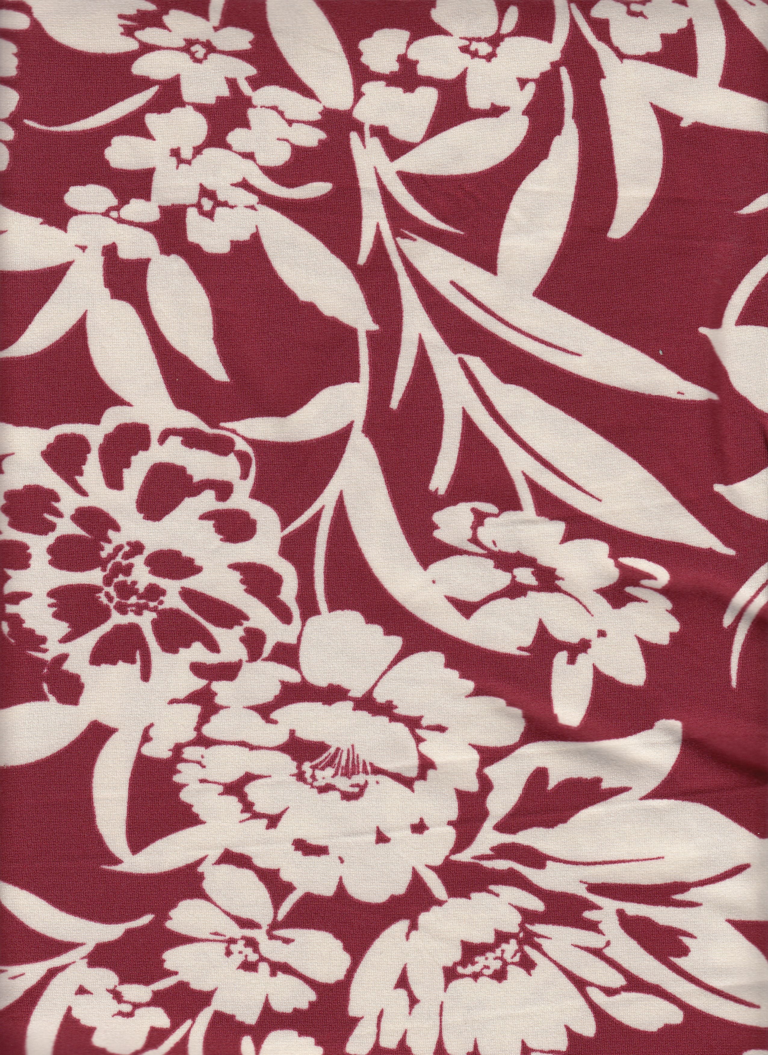 IW88804-14841 WINE/IVORY#2 BOTTOM DRESS DTY BRUSH FLOWER KNIT LEAF LEGGINGS LOUNGEWEAR NEW PAJAMAS PANTS POLYESTER SHORT SKIRT SPANDEX TOP