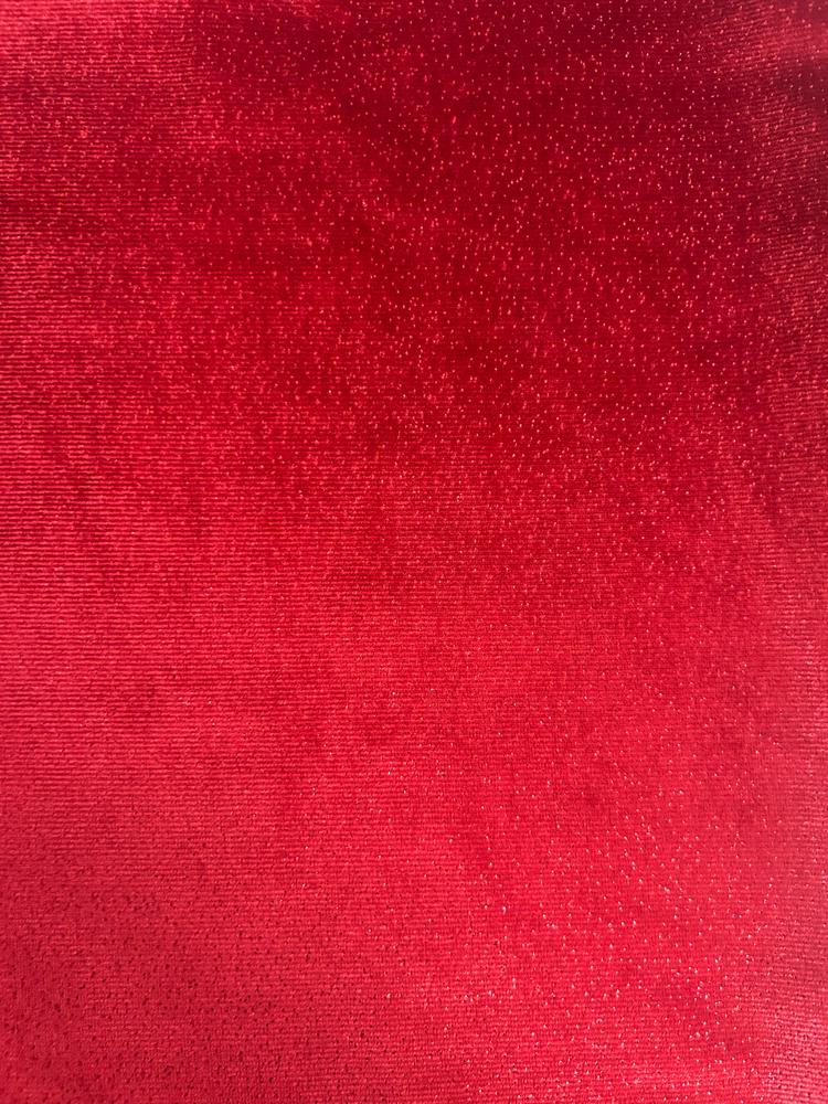 Velvet Glitter Stretch Fabric - 94% Polyester, 6% Spandex | Soft Shimmer Velvet Knit for Costumes, D 