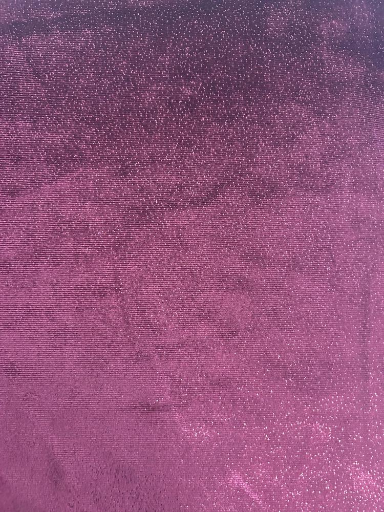 Velvet Glitter Stretch Fabric - 94% Polyester, 6% Spandex | Soft Shimmer Velvet Knit for Costumes, D 
