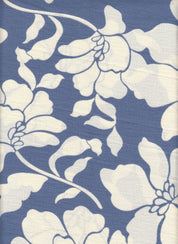 IW79015-14853 BLUE/IVORY#7 BOTTOM CEY LINEN DRESS LOOK PRINT PANTS POLYESTER SHIRT SKIRT TOP WOVEN