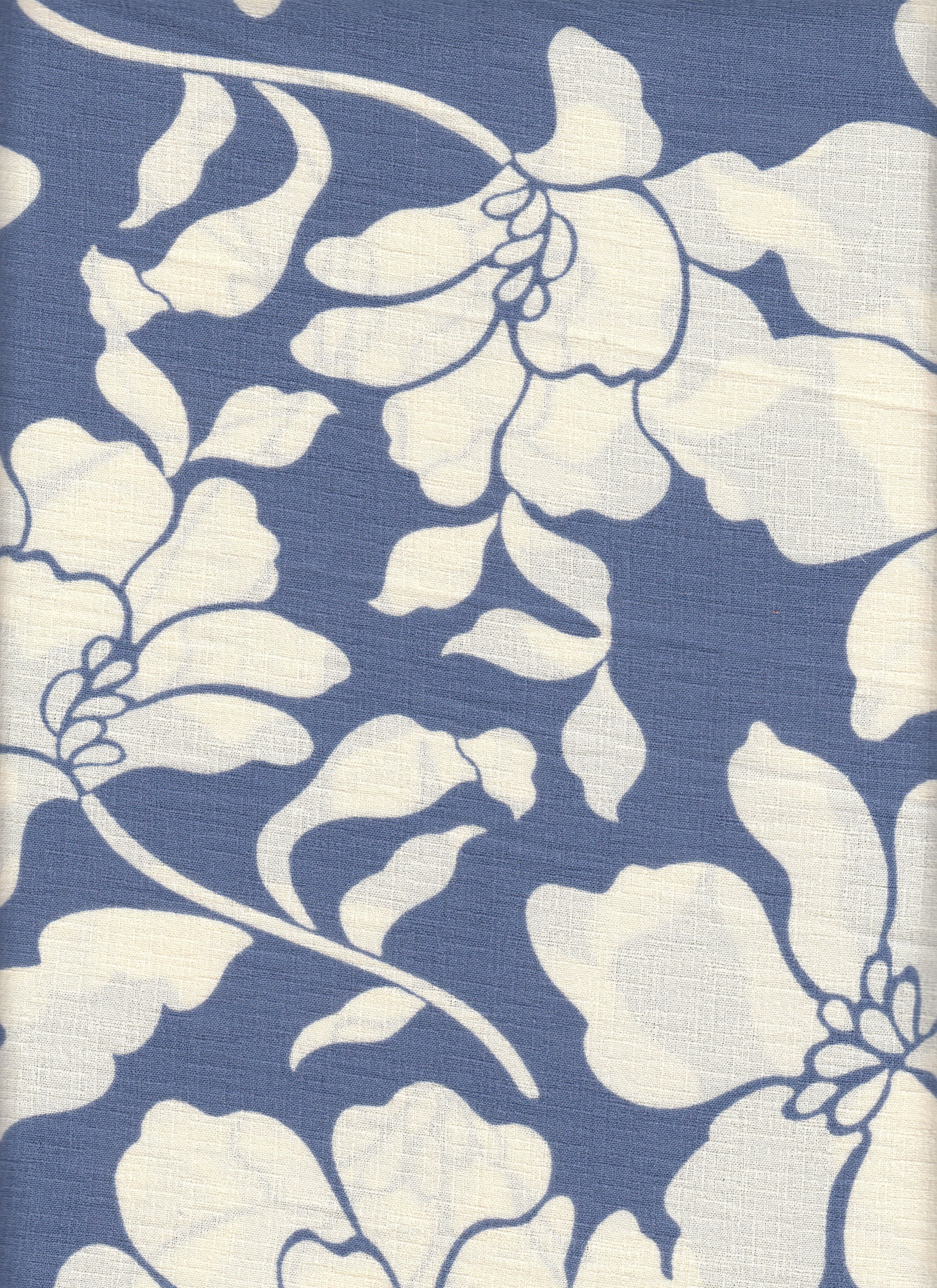 IW79015-14853 BLUE/IVORY#7 BOTTOM CEY LINEN DRESS LOOK PRINT PANTS POLYESTER SHIRT SKIRT TOP WOVEN