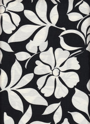 IW60006-14854 BLACK/IVORY#1 BOTTOM CARDEGAN DRESS MARBEL PRINTED NYLON PANTS RAYON SHIRT SHORT SKIRT TOP WOVEN