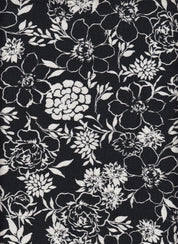 IW60006-14857 BLACK/IVORY#1 BOTTOM CARDEGAN DITSY FLOWER DRESS LEAF MARBEL PRINTED NYLON PANTS RAYON SHIRT SHORT SKIRT TOP WOVEN