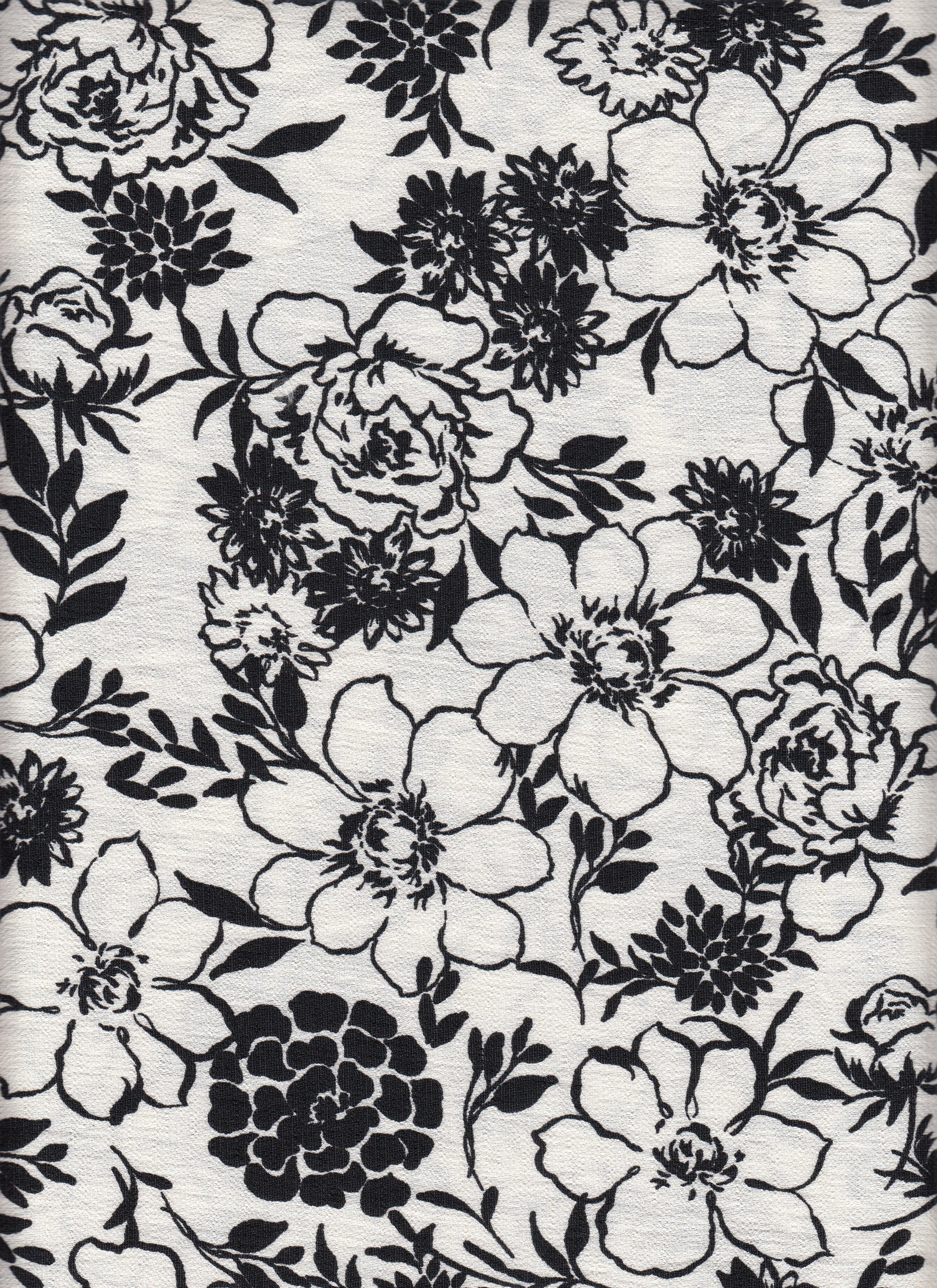 IW60006-14857 IVORY/BLACK#20 BOTTOM CARDEGAN DITSY FLOWER DRESS LEAF MARBEL PRINTED NYLON PANTS RAYON SHIRT SHORT SKIRT TOP WOVEN
