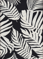 IW60006-14584 BLACK/IVORY#7 BIG LEAF BOTTOM CARDEGAN DRESS MARBLE PRINTED NYLON PANTS RAYON SHIRT SHORT SKIRT TOP TROPICAL WOVEN