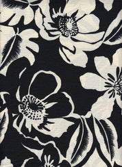 IW79015-14742 BLACK/CREAM#1 BOTTOM CEY LINEN DRESS LOOK PRINT PANTS POLYESTER SHIRT SKIRT TOP WOVEN