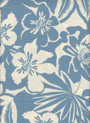 IW79015-14742 BLUE/CREAM#8 BOTTOM CEY LINEN DRESS LOOK PRINT PANTS POLYESTER SHIRT SKIRT TOP WOVEN