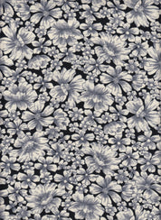 IW79015-14843 BLACK/CREAM#1 BOTTOM CEY LINEN DITSY FLOWER DRESS LOOK PRINT PANTS POLYESTER SHIRT SKIRT SMALL TOP WOVEN