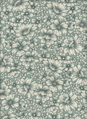 IW79015-14843 SAGE/CREAM#3 BOTTOM CEY LINEN DITSY FLOWER DRESS LOOK PRINT PANTS POLYESTER SHIRT SKIRT SMALL TOP WOVEN