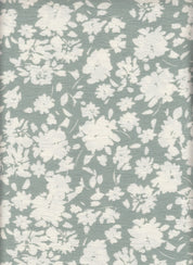 IW60006-13895A SAGE/CREAM#3 BOTTOM CARDEGAN DRESS FLOWER LEAF MARBLE PRINTED NYLON PANTS RAYON SHIRT SHORT SKIRT SMALL TOP WOVEN