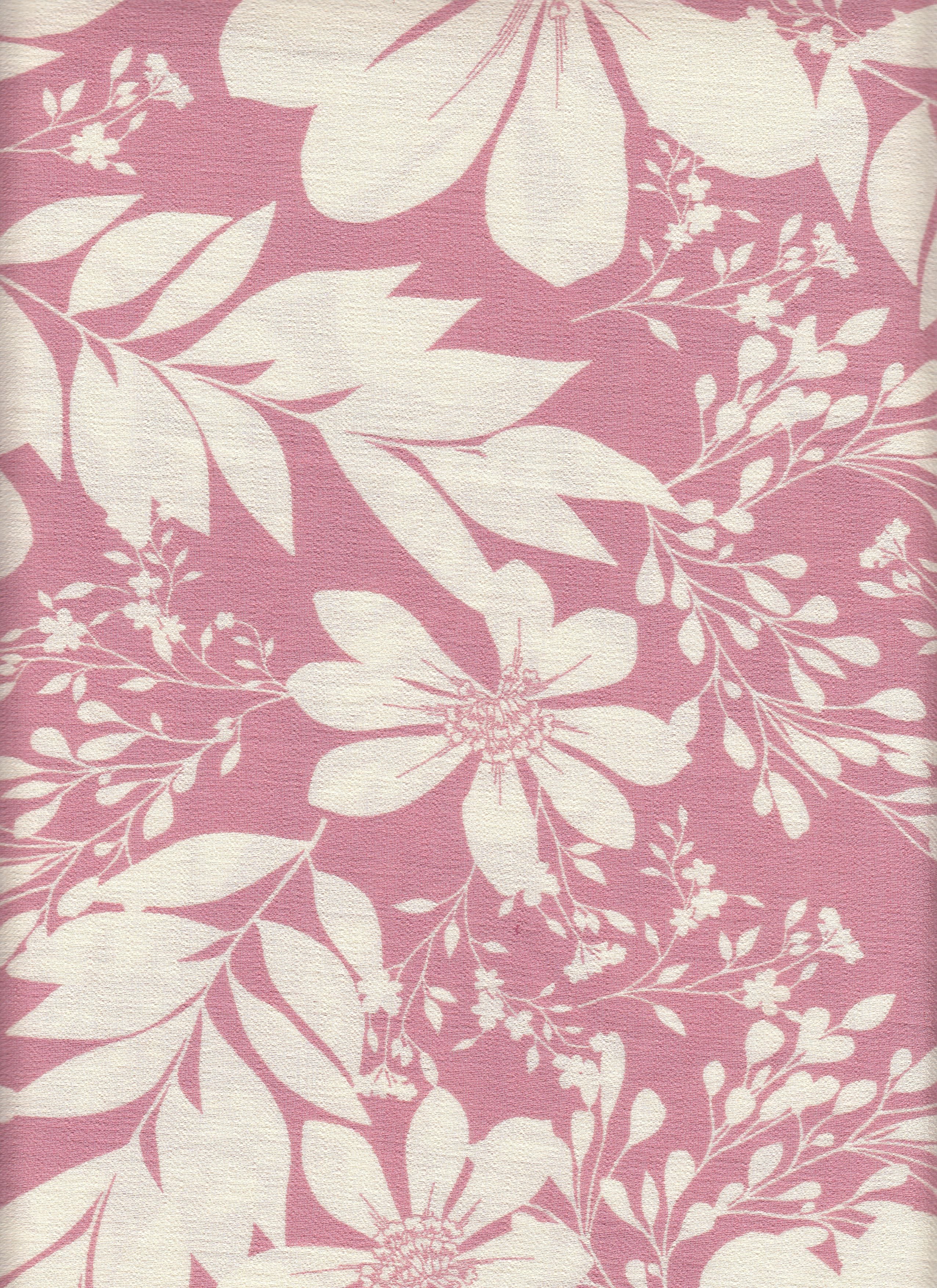 IW60006-14842 MAUVE/CREAM#2 BIG LEAF BOTTOM CARDEGAN DRESS MARBLE PRINTED NYLON PANTS RAYON SHIRT SHORT SKIRT TOP TROPICAL WOVEN