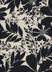 IW60006-14842 CREAM/BLACK#14 BIG LEAF BOTTOM CARDEGAN DRESS MARBLE PRINTED NYLON PANTS RAYON SHIRT SHORT SKIRT TOP TROPICAL WOVEN