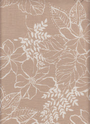 IW60006-14924 TAUPE/IVORY#10 BIG LEAF BOTTOM CARDEGAN DRESS MARBLE PRINTED NYLON PANTS RAYON SHIRT SHORT SKIRT TOP TROPICAL WOVEN