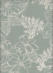 IW60006-14924 SAGE/IVORY#4 BIG LEAF BOTTOM CARDEGAN DRESS MARBLE PRINTED NYLON PANTS RAYON SHIRT SHORT SKIRT TOP TROPICAL WOVEN