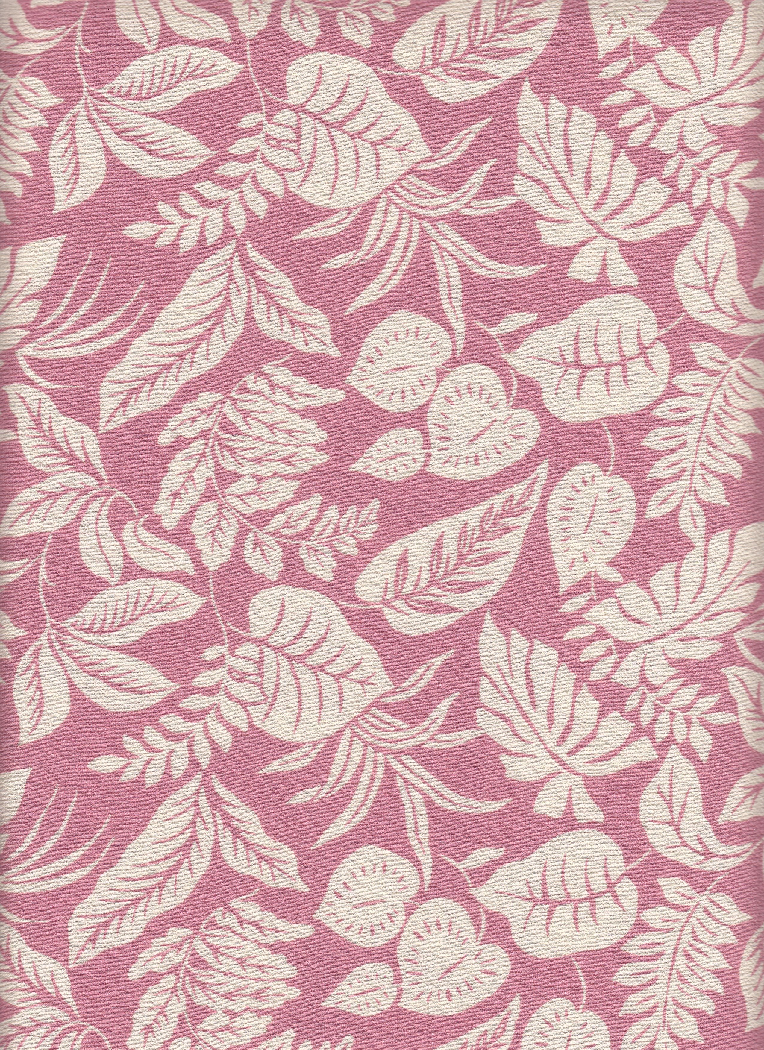 IW60006-14591 MAUVE/CREAM#2 BIG LEAF BOTTOM CARDEGAN DRESS MARBLE PRINTED NYLON PANTS RAYON SHIRT SHORT SKIRT TOP TROPICAL WOVEN