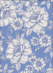 IW84028-14922 B. BLUE#10 DRESS DTY NON BRUSH FLOWER KNIT LEAF PANTS POLYESTER SHIRT SKIRT SMALL SPANDEX TOP
