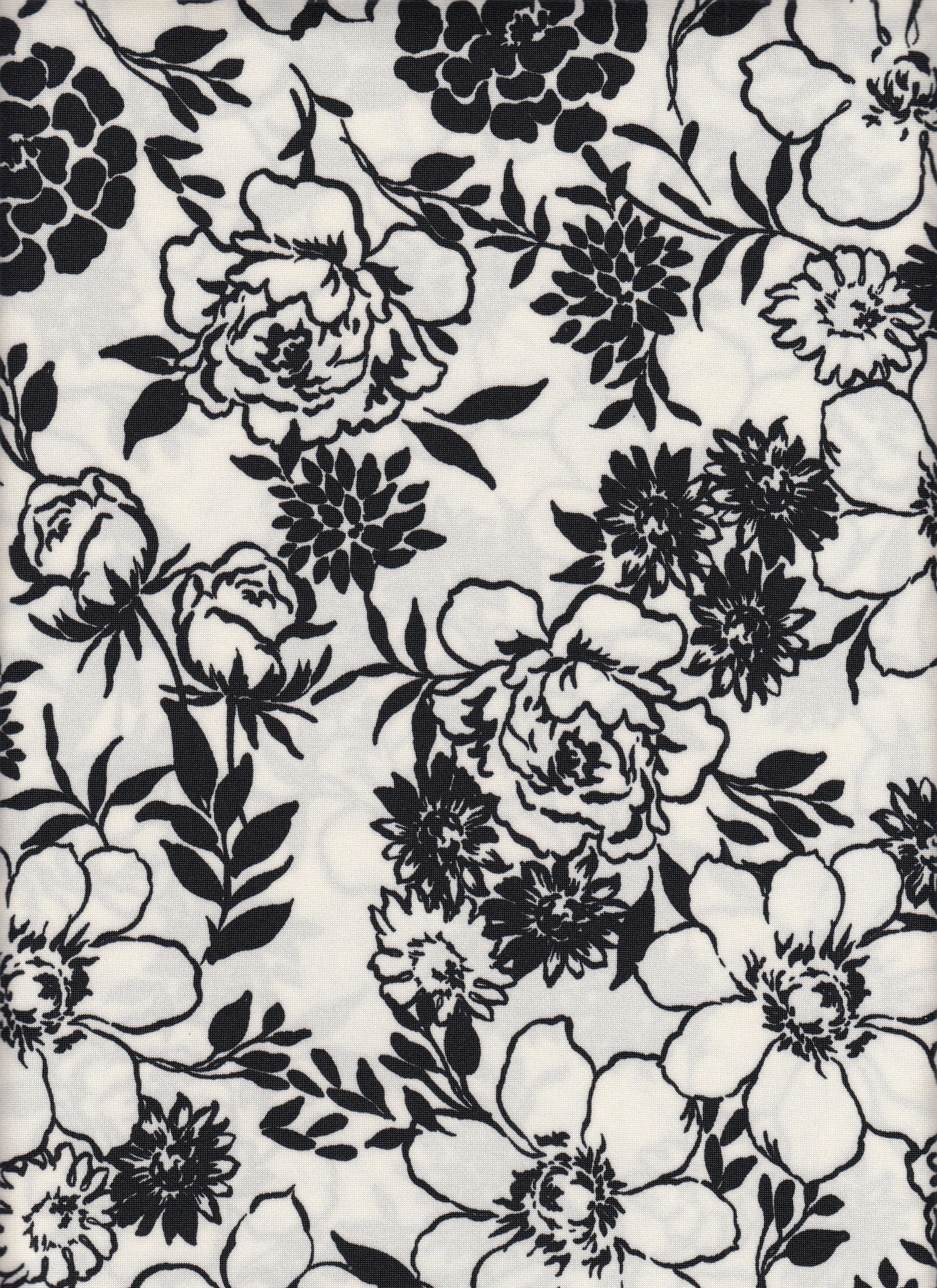 IW84028-14857 IVORY/BLACK#20 DRESS DTY NON BRUSH FLOWER KNIT LEAF PANTS POLYESTER SHIRT SKIRT SMALL SPANDEX TOP