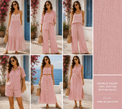 40123MC PINK BLUSH#138 BABY CLOTHES SWADDLES BOTTOM CARDEGAN COTTON DOUBLE GAUZE DRESS KNIT LOUNGEWEAR PAJAMAS PANTS SCARVE WRAPS SHIRT SKIRT SOLID TOP WARM WEATHER GARMENTS LAYERIN WOVEN