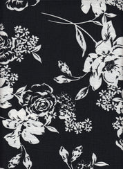 IW60006-15119 BLACK/IVORY#8 BIG LEAF BOTTOM CARDEGAN DRESS MARBLE PRINTED NYLON PANTS RAYON SHIRT SHORT SKIRT TOP TROPICAL WOVEN