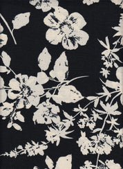 IW79015-15118 BLACK/BEIGE#4 BOTTOM CEY LINEN DRESS FLOWER LEAF LOOK PRINT PANTS POLYESTER SHIRT SKIRT TOP WOVEN