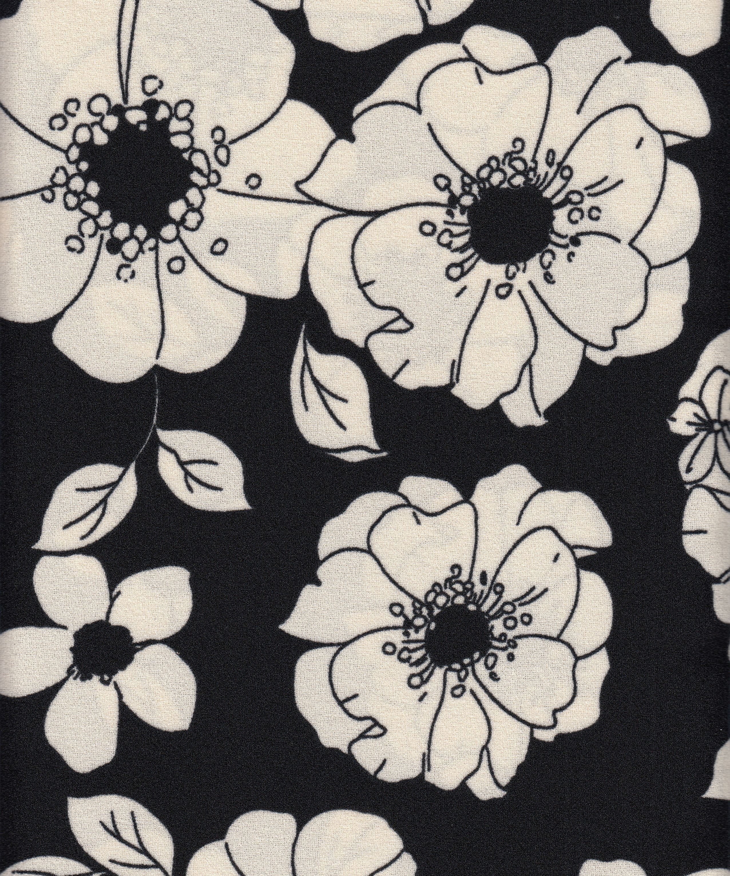 IVORY#1 BOTTOM DITSY FLOWER DRESS KNIT LEAF PANTS POLYESTER SKIRT SMALL SPANDEX TECHNO CREPE TOP