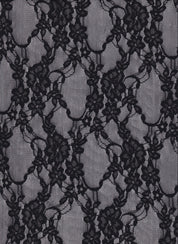 89303 BLACK#1 BLACK DRESS FLOWER KNIT LACE LEAF NYLON SHIRT SKIRT SPANDEX TOP VEST