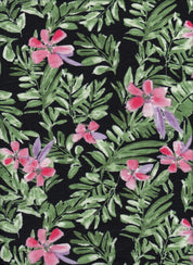 Airflow Tropical Printed Fabric | 100% Polyester Lightweight Woven 