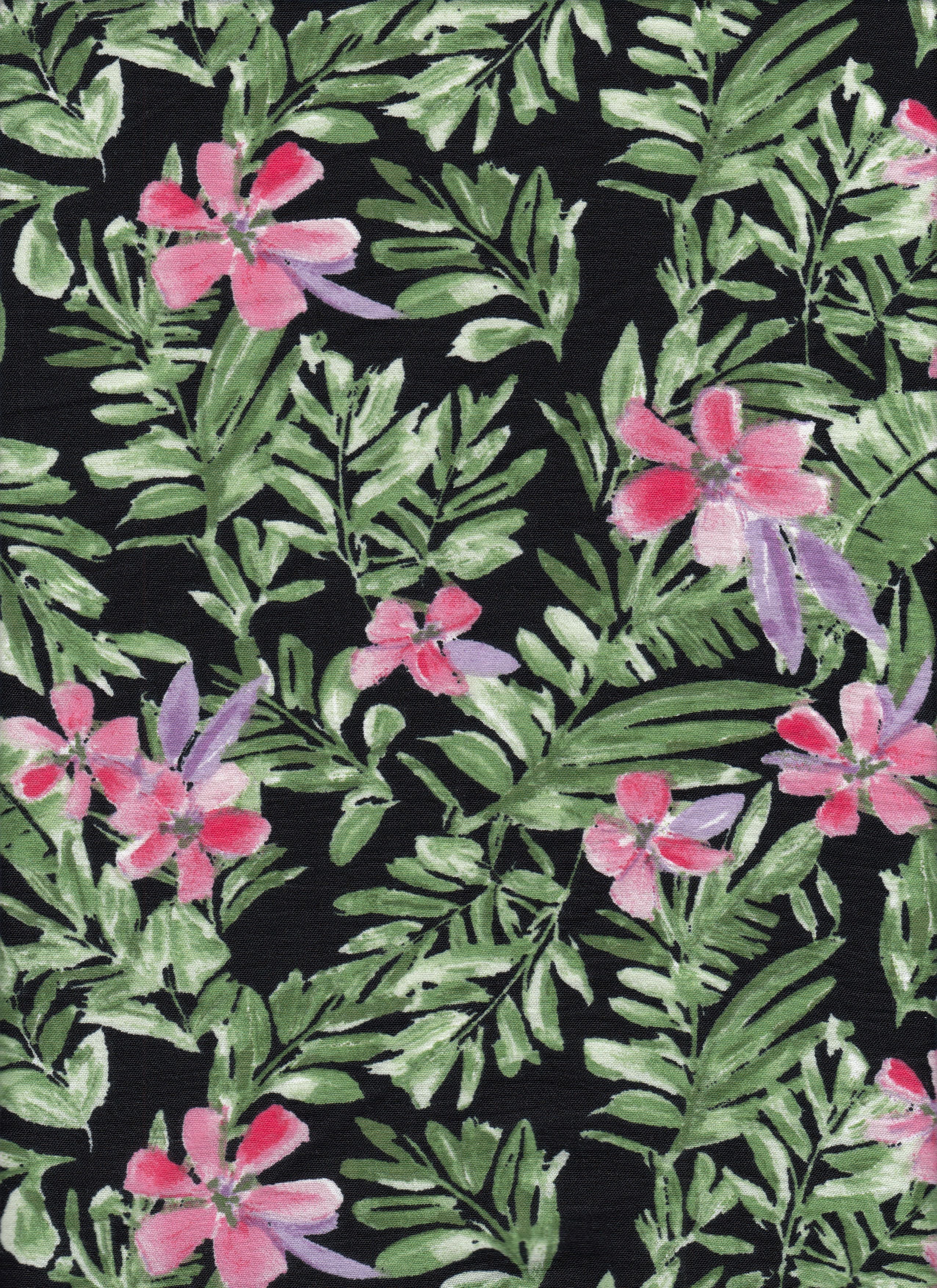 Airflow Tropical Printed Fabric | 100% Polyester Lightweight Woven 