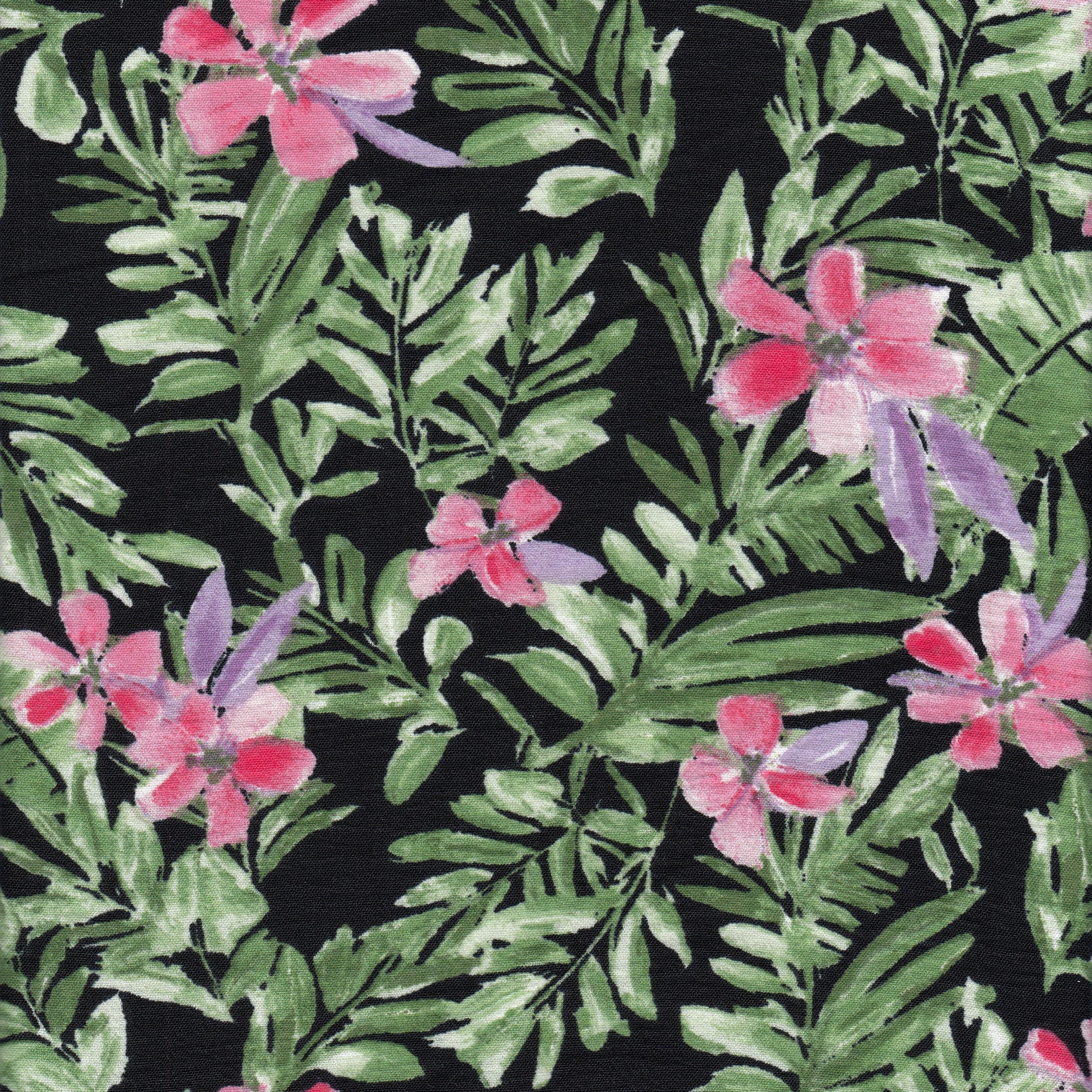 Airflow Tropical Printed Fabric | 100% Polyester Lightweight Woven