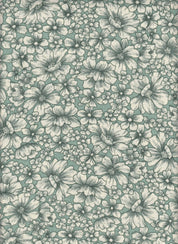 Cey Linen Fabric - 100% Polyester - Ditsy Floral Print Linen Look Woven Fabric 