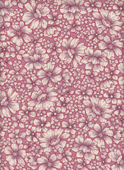 Cey Linen Fabric - 100% Polyester - Ditsy Floral Print Linen Look Woven Fabric 