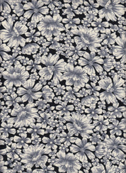 Cey Linen Fabric - 100% Polyester - Ditsy Floral Print Linen Look Woven Fabric 