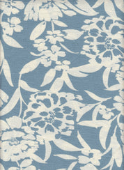 Cey Linen Floral Print Fabric - 100% Polyester Linen Look Lightweight Woven Fabric 