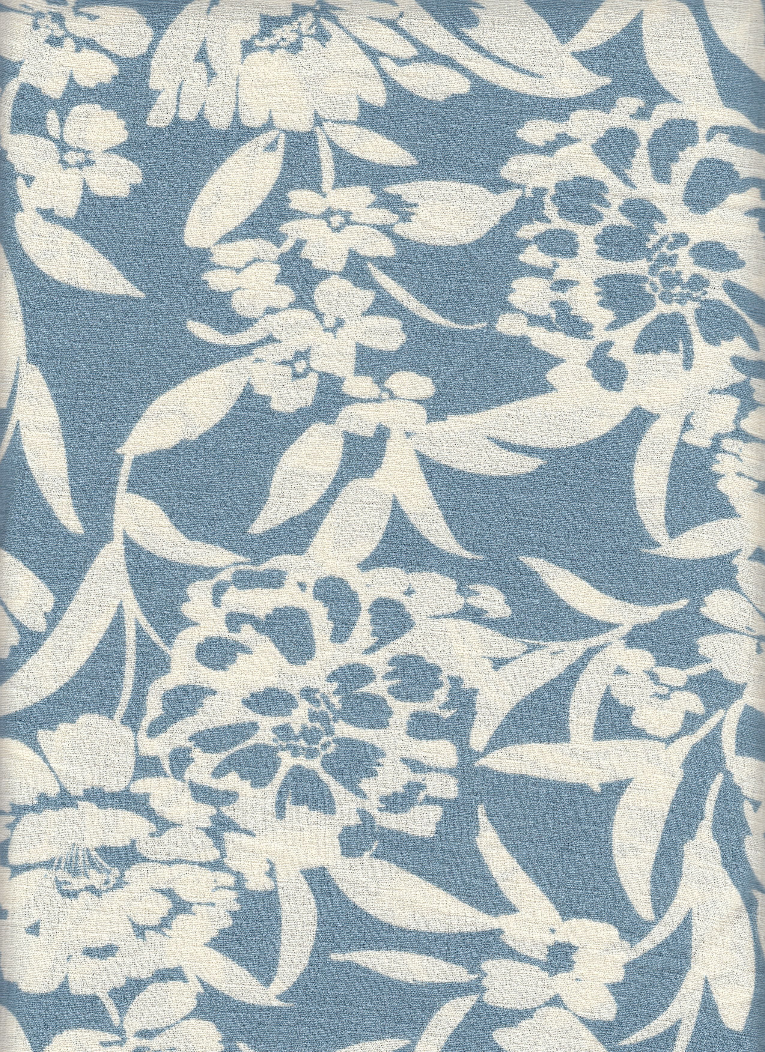 Cey Linen Floral Print Fabric - 100% Polyester Linen Look Lightweight Woven Fabric 