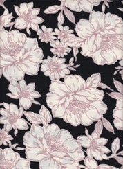Cey Linen Printed Fabric - 100% Polyester - Floral Print Linen Look Woven Fabric 